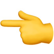 Pointing hand gesture right